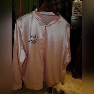 Pink Lady Satin Full Zip Shacket